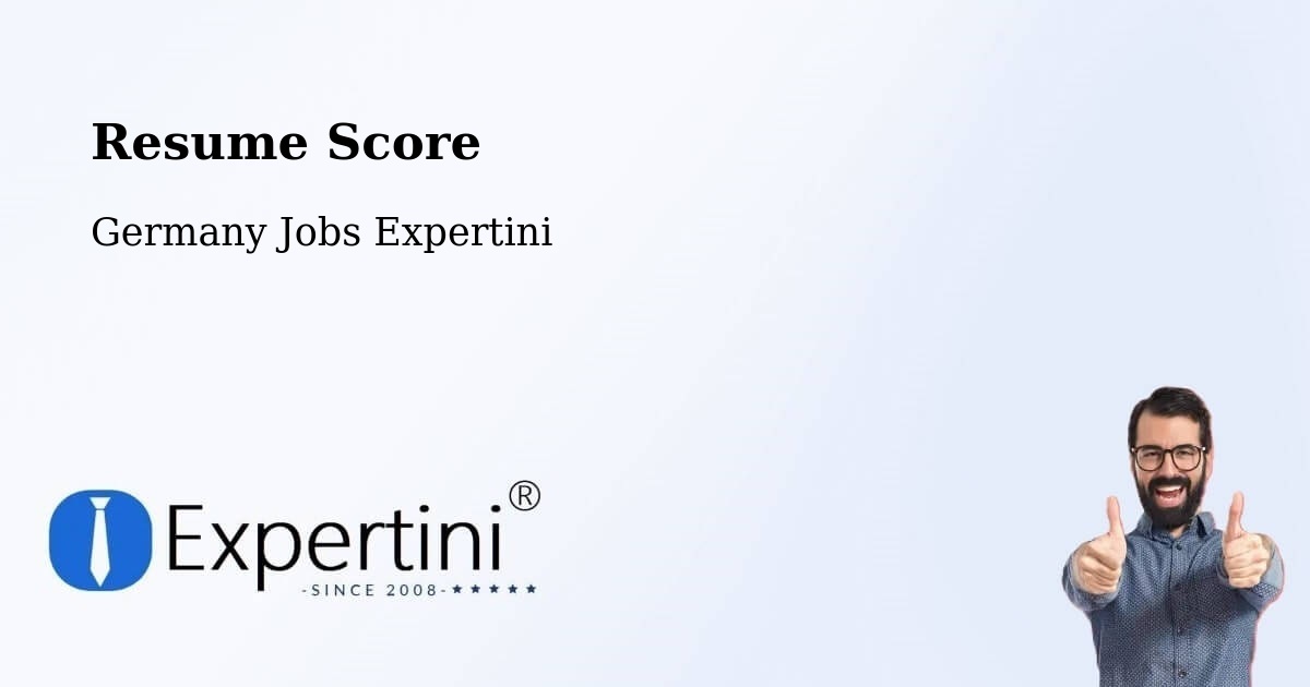 Resume Score & Job Description Match Tool – Ilsfeld - Germany Jobs Expertini